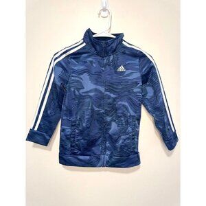 Boys Blue Camo Adidas Track Jacket size 7
